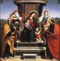 Raphael - Madonna and Child Enthroned with Saints